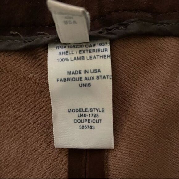 Joie Brown Lamb Leather Pants Size 12 - Picture 10 of 10